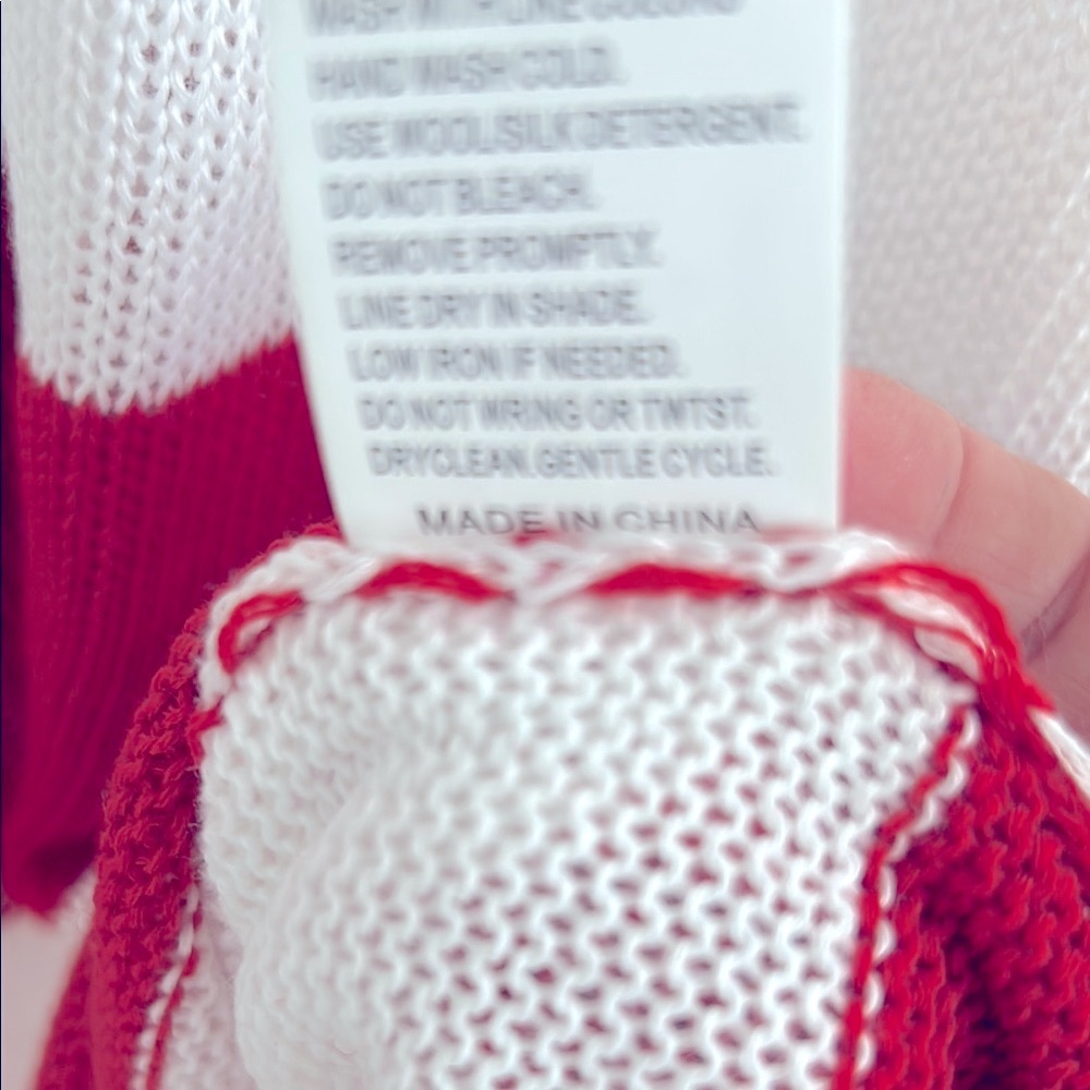 Red, White, and Blue Striped knitted Sweater with Stars - Picture 6 of 10